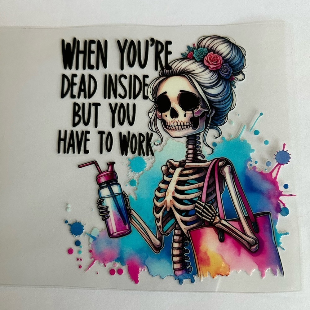 Dead Inside Cup Decal
